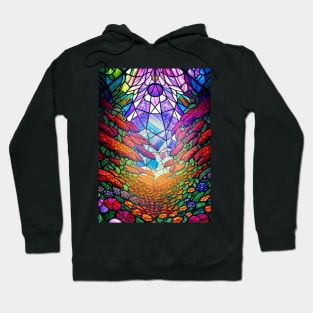 Multicolored Stained Glass Window Hoodie